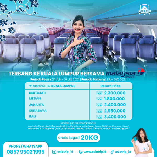 Promo Tiket Pesawat Malaysia Airlines 2024