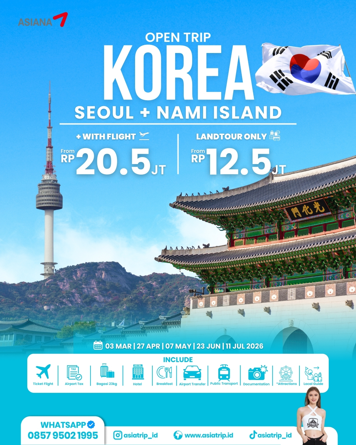 OpenTrip Seoul + Nami Island, Korea