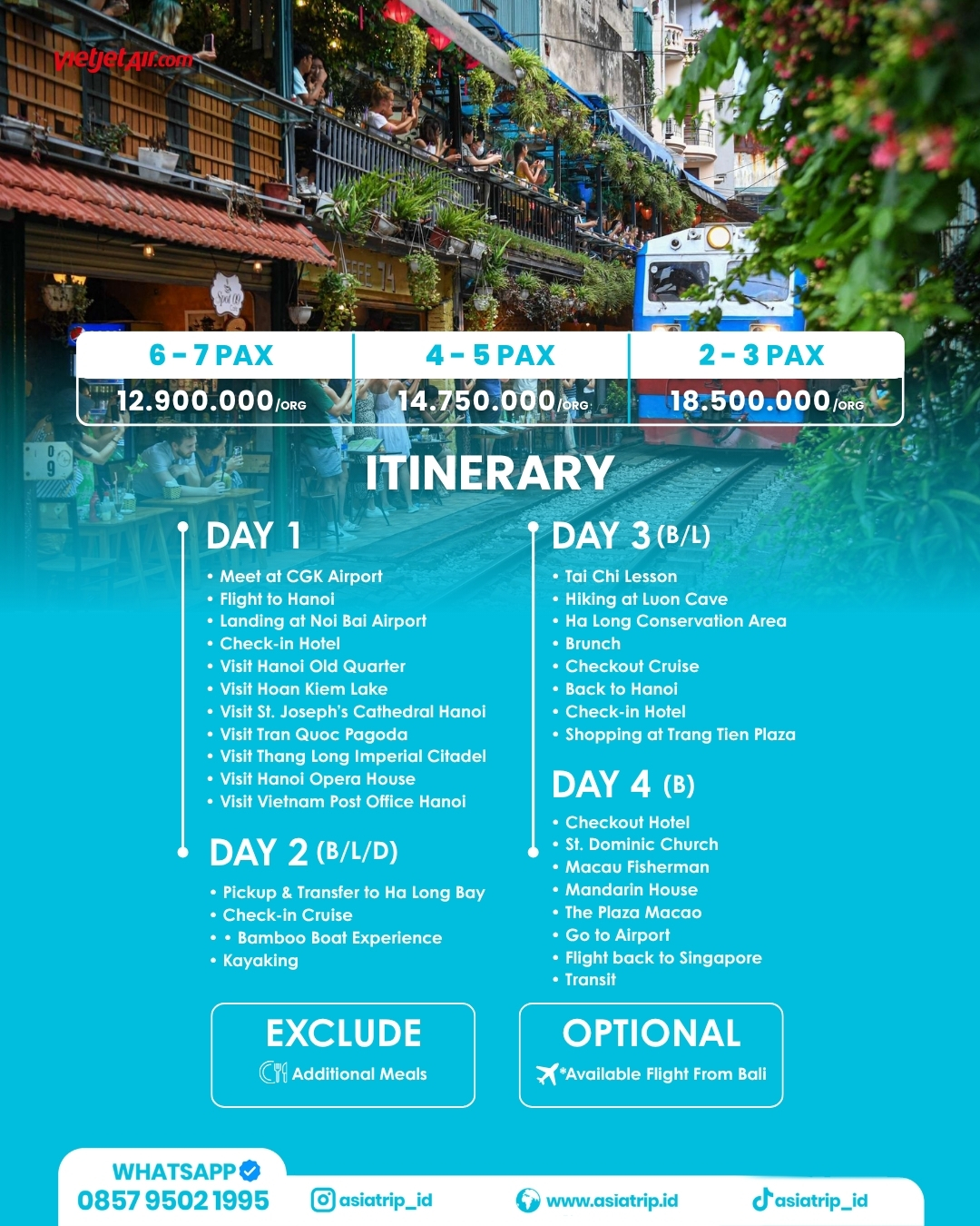 Hanoi + Overnight Cruise Halong, Vietnam - Image 2