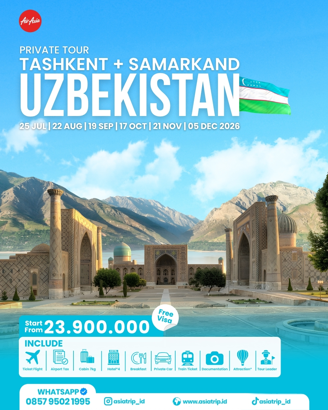 Tour Tashkent + Samarkand, Uzbekistan