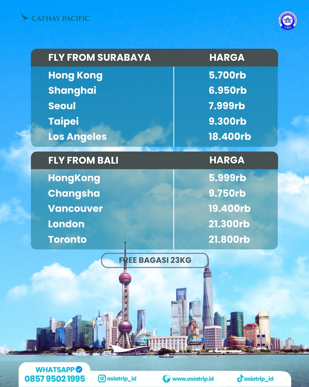Tiket Cathay - Image 2
