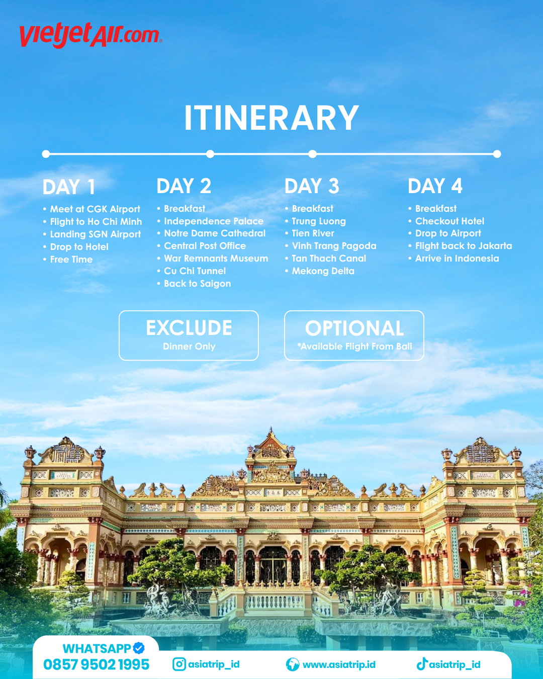 2 Pax Can Go Ho Chi Minh, Vietnam - Image 2